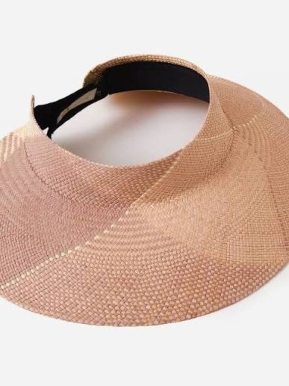 NWT Freja New York Whirlwind Visor Handmade Straw Artisan Crafted Luxury $230 - Picture 3 of 10